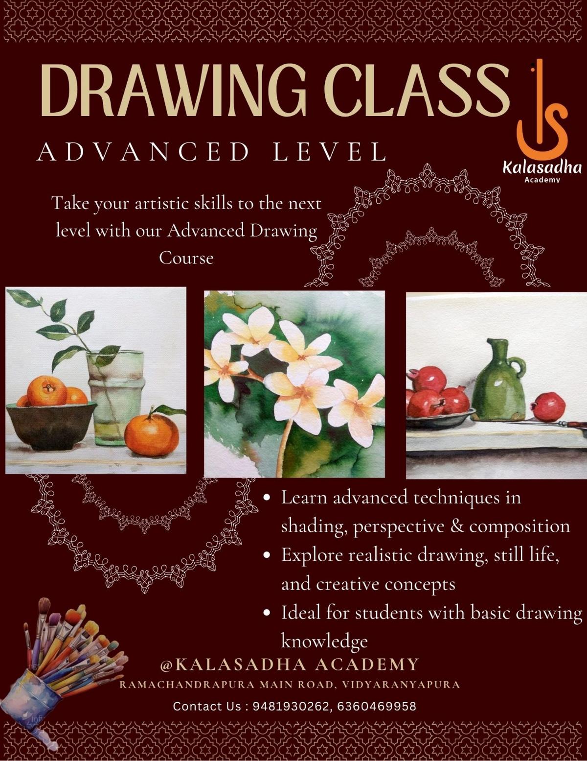 Announcing Advanced Level Drawing Classes at Kalasadha